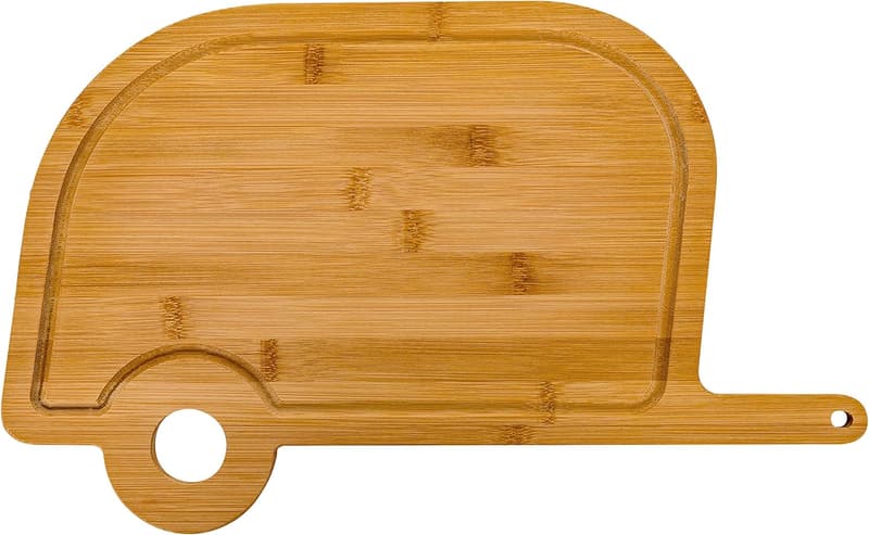 Camco Retro RV Bamboo Cutting Board for Food Prep