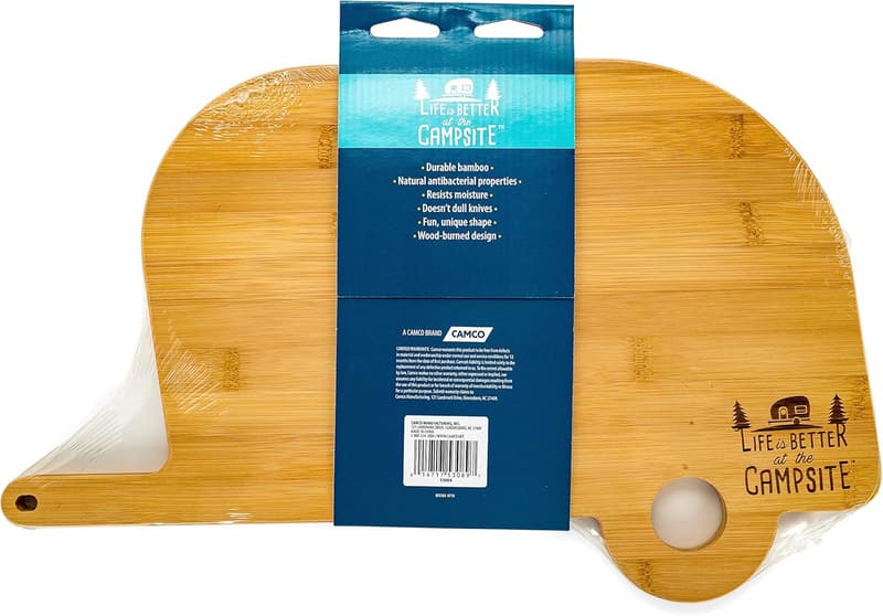 Camco Retro RV Bamboo Cutting Board for Food Prep