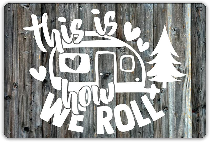 Camper Decor Metal Sign - Rustic Home & Garage Gift