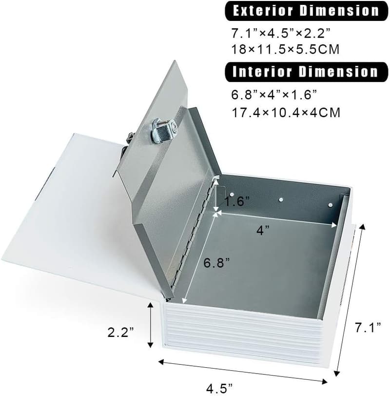 Hidden Book Safe with Combination Lock - Rose Design
