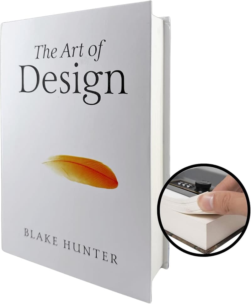 Real Paper Diversion Safe Book with Combo Lock
