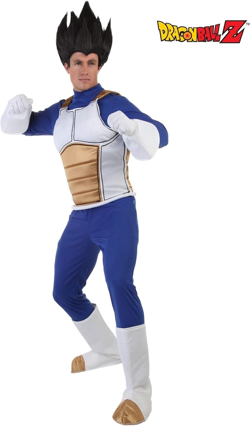 Dragon Ball Z Vegeta Costume for Men - Adult Anime Halloween Outfit