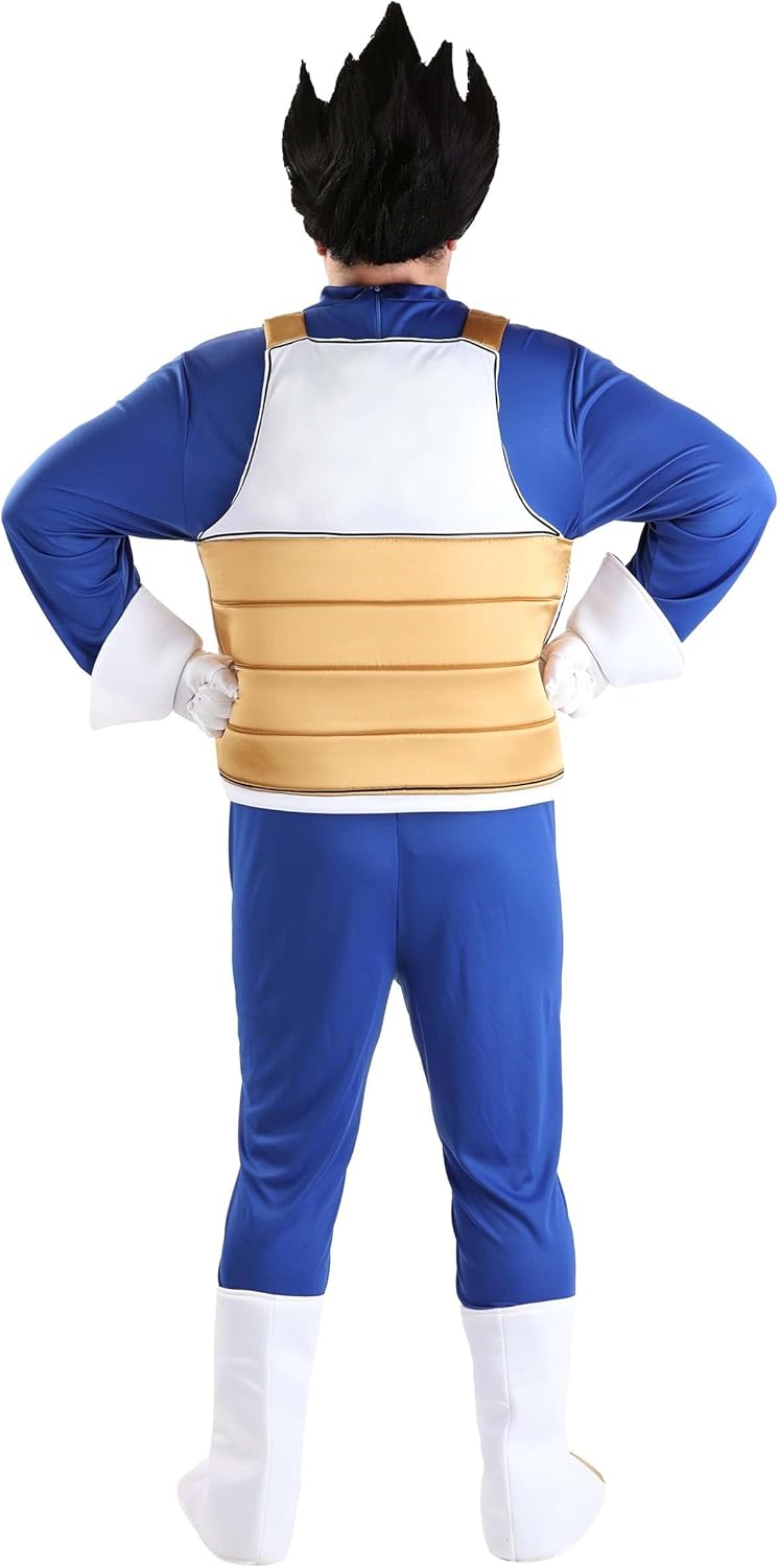 Vegeta Costume for Men | Plus Size Jumpsuit with Vest