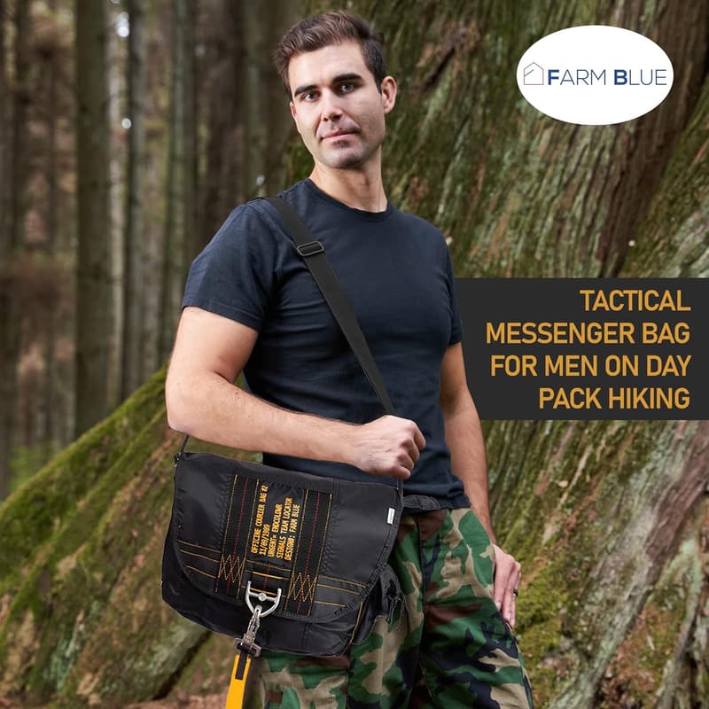 Water-Resistant Tactical Messenger Bag for Men and Women
