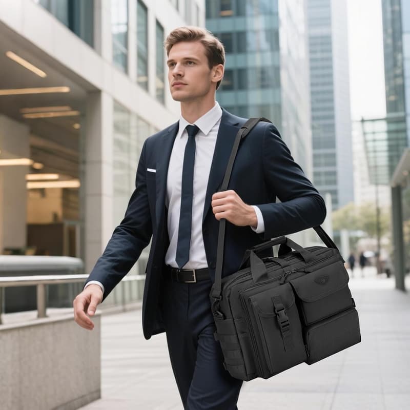 Tactical Messenger Bag for Men - 14 Inch Military Laptop Case