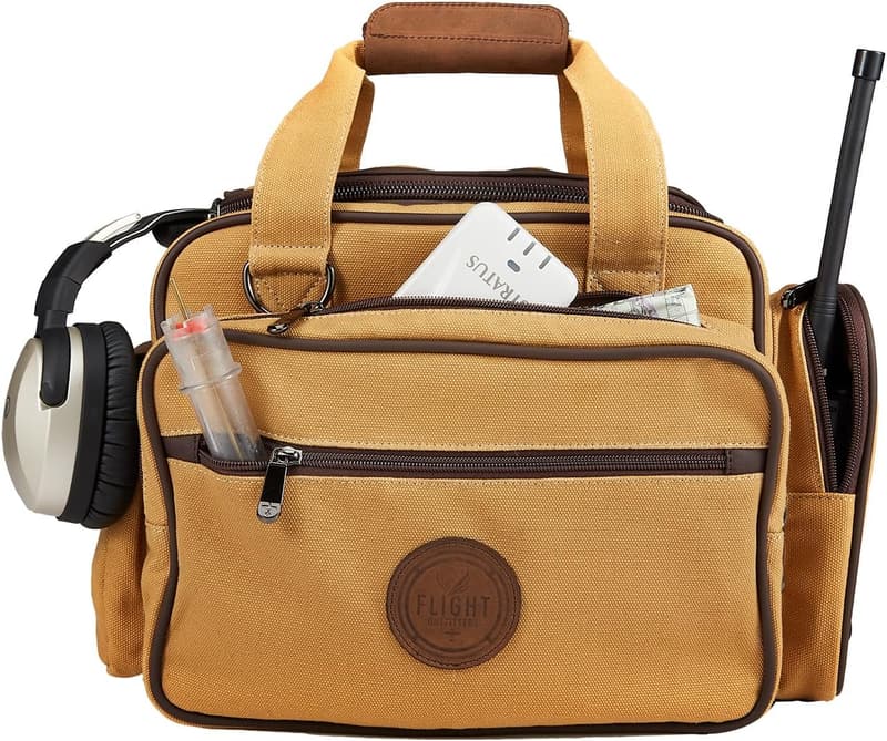 Unisex Canvas & Leather Travel Duffle Bag with Pockets