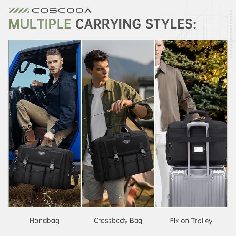 Tactical Laptop Bag for Pilots - 15.6/17.3 Inch Messenger Briefcase
