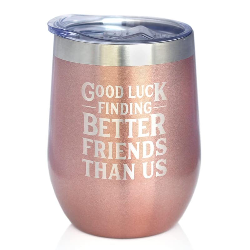 Funny Farewell Gift - Stainless Steel Wine Tumbler for Friends