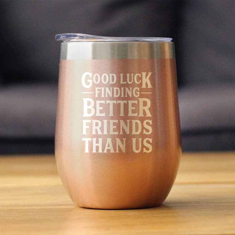 Funny Farewell Gift - Stainless Steel Wine Tumbler for Friends