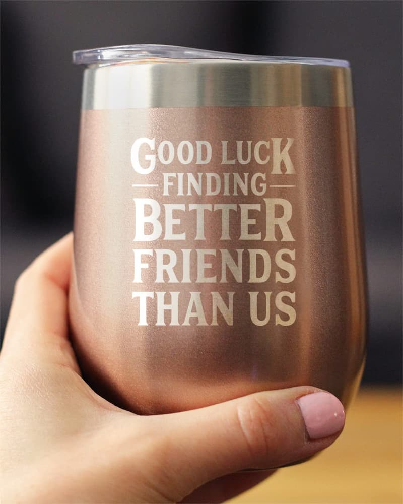 Funny Farewell Gift - Stainless Steel Wine Tumbler for Friends