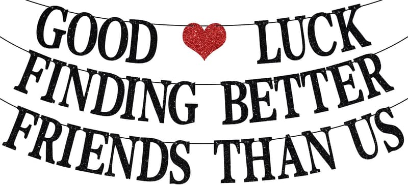 Farewell Banner for Best Friend - Good Luck Decor