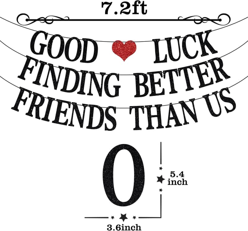 Farewell Banner for Best Friend - Good Luck Decor