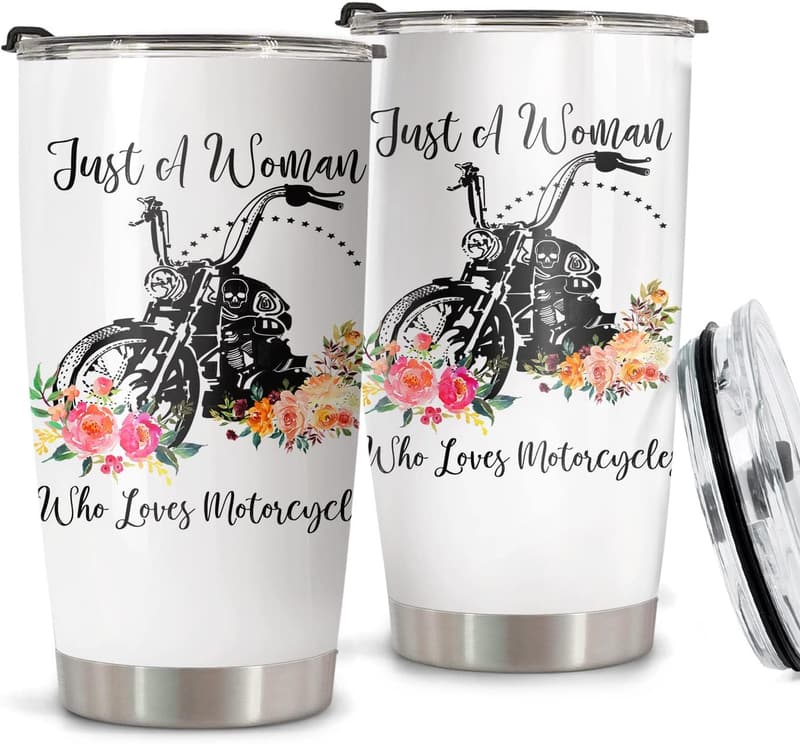 Motorcycle Tumblers for Women - 20 Oz Thermal Cup Gift