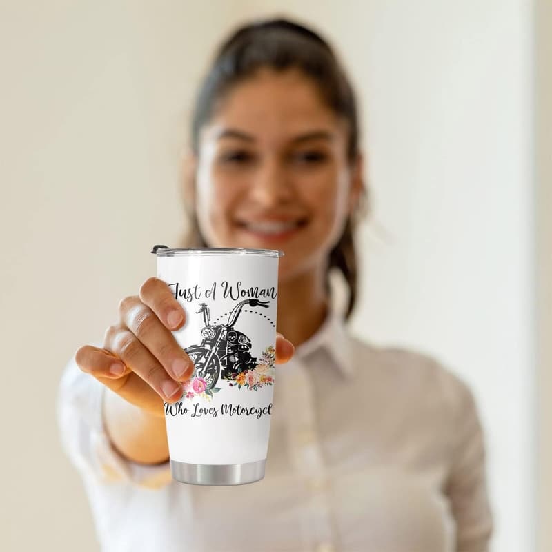 Motorcycle Tumblers for Women - 20 Oz Thermal Cup Gift