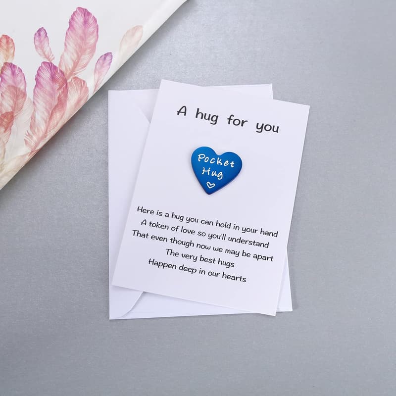Heart Pocket Hug Token & Card - Thinking of You Gift