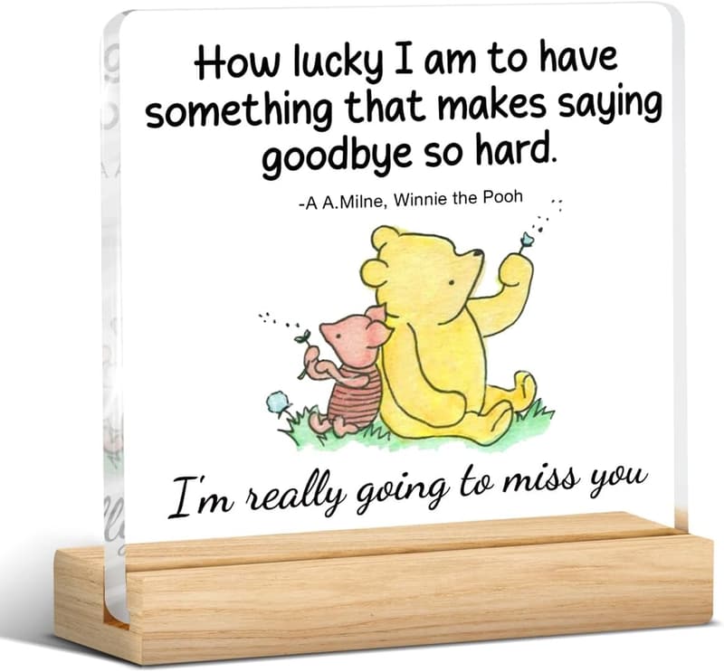 Farewell Gifts: Acrylic Desk Sign for Friends & Coworkers