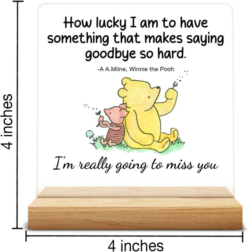 Farewell Gifts: Acrylic Desk Sign for Friends & Coworkers