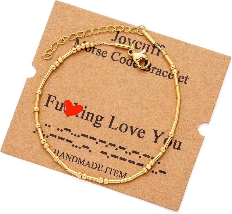 Inspirational Morse Code Bracelet for Women - Silver Beads