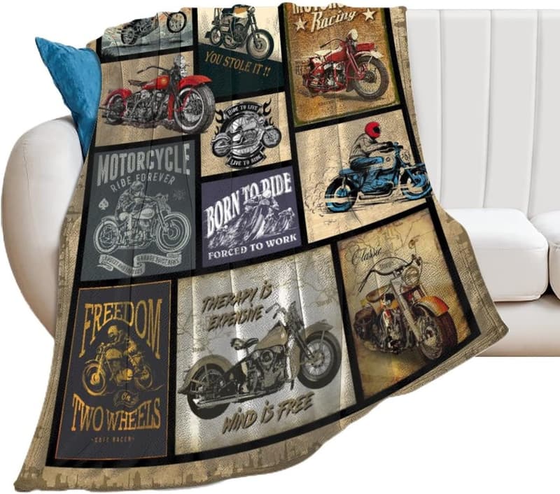 Cozy Plush Motorcycle Blanket for Men and Women - 50