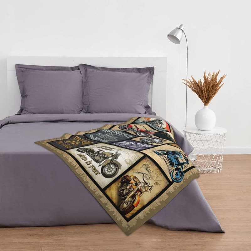 Cozy Plush Motorcycle Blanket for Men and Women - 50