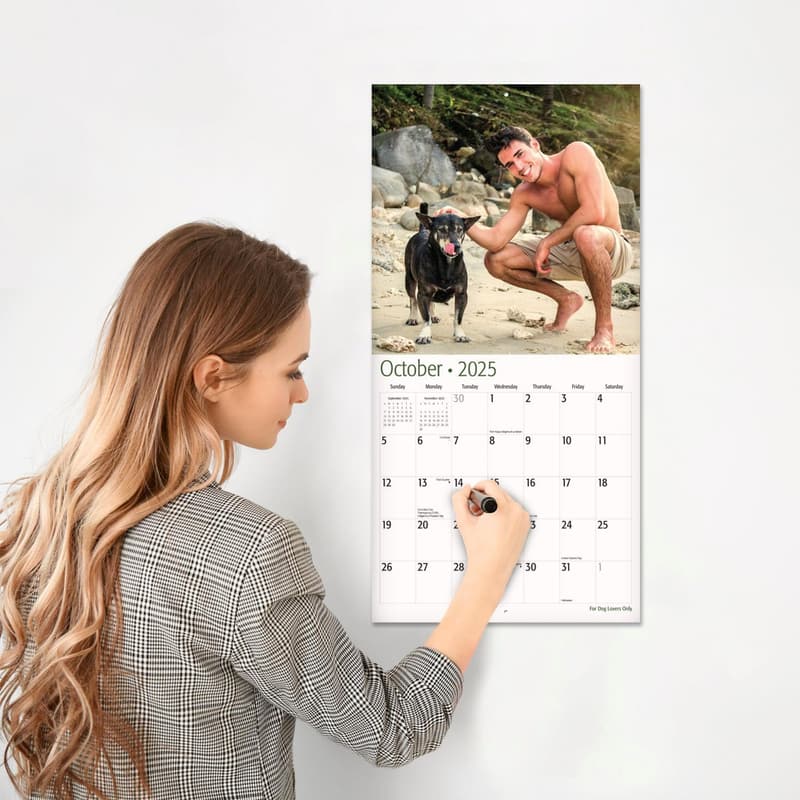 2025 Funny Dog Lovers Wall Calendar - 12