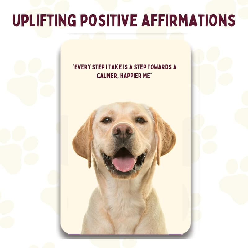 Dog Lovers Affirmation Cards - 50 Daily Positivity & Self-Care Tips