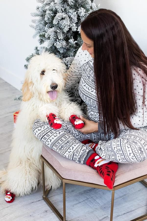 Matching Human and Dog Christmas Socks for Pet Lovers