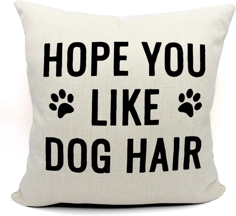 Funny Dog Throw Pillow Cover, 18x18 Paw Print Home Decor