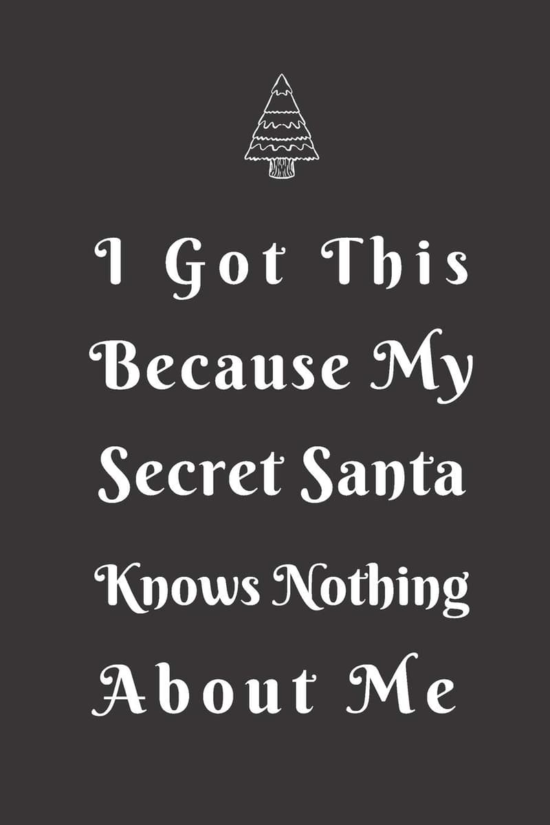 Secret Santa Blank Lined Journal for Men and Women