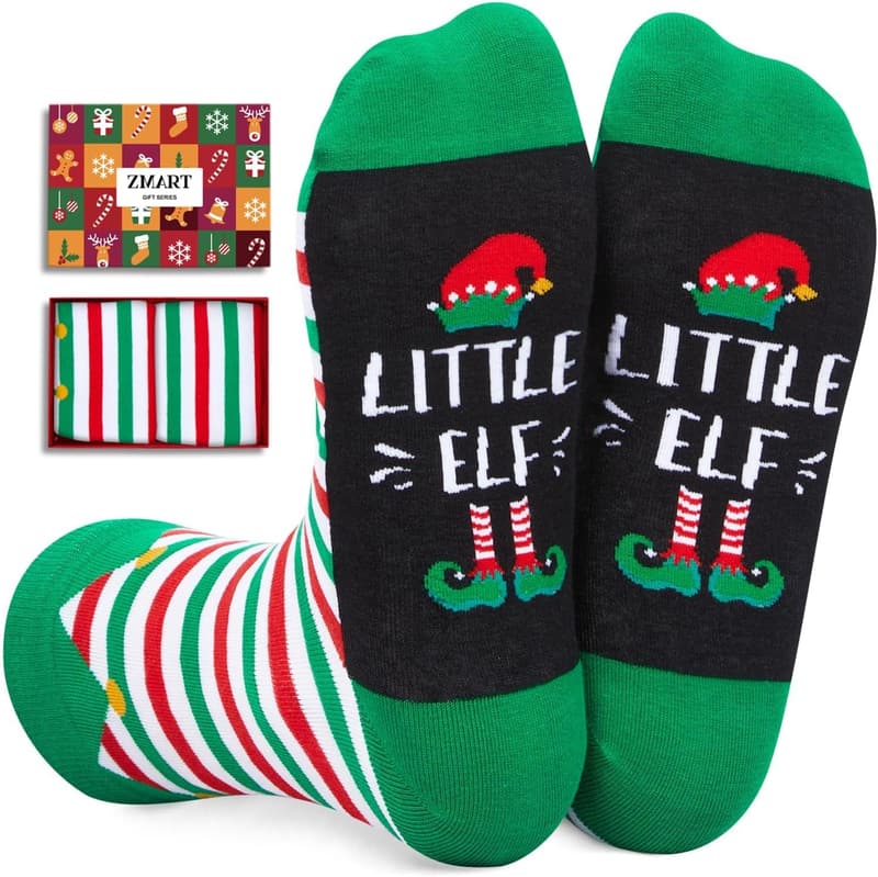 Christmas Elf Socks for Men and Women - Fun Stocking Stuffers