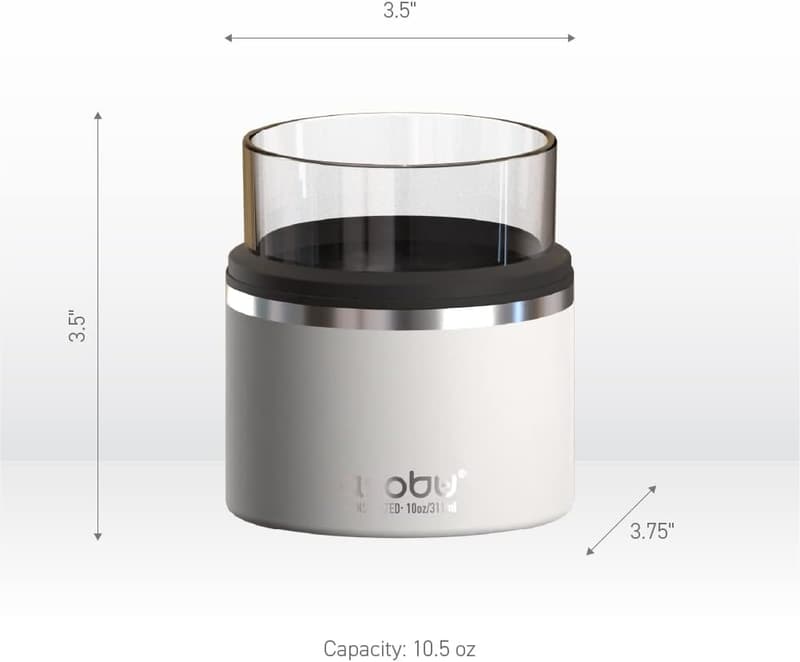 Insulated Stainless Steel Sleeve Whiskey Glass - 10.5 oz