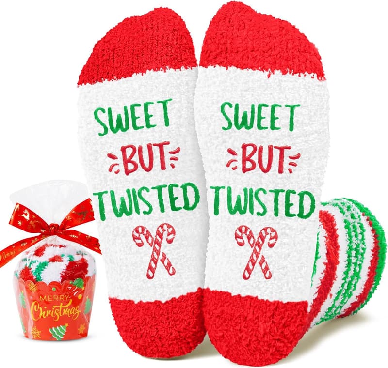 Christmas Stocking Socks for Adults and Kids - Holiday Stuffers