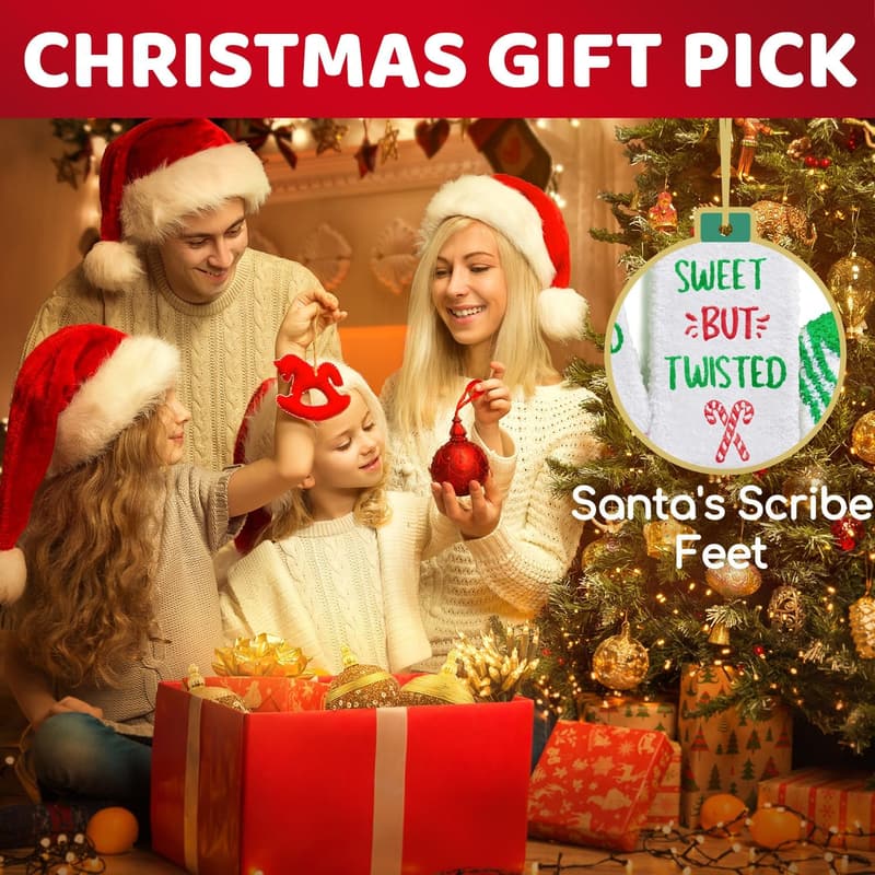 Christmas Stocking Socks for Adults and Kids - Holiday Stuffers
