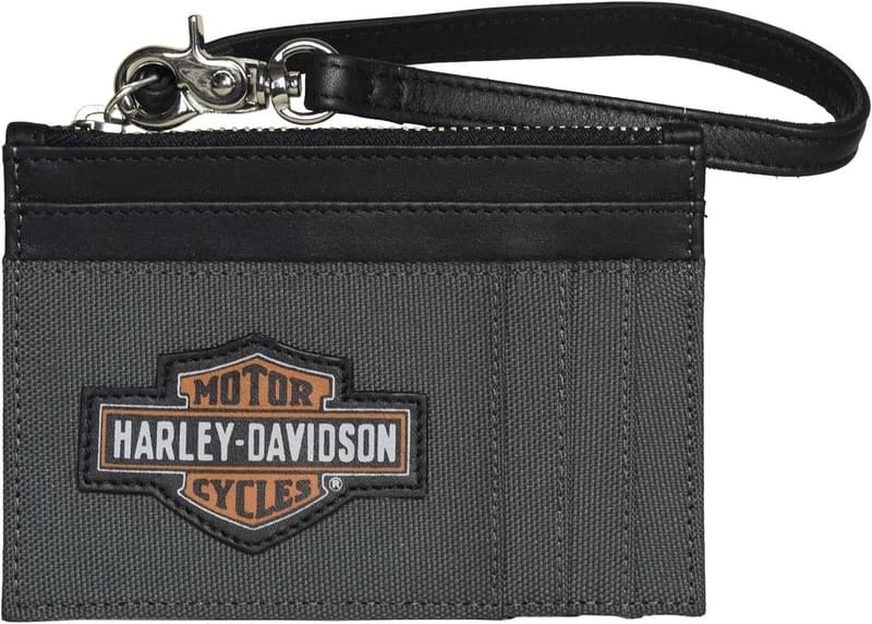 Harley-Davidson Women's Leather & Polyester Zip Card Case Wallet