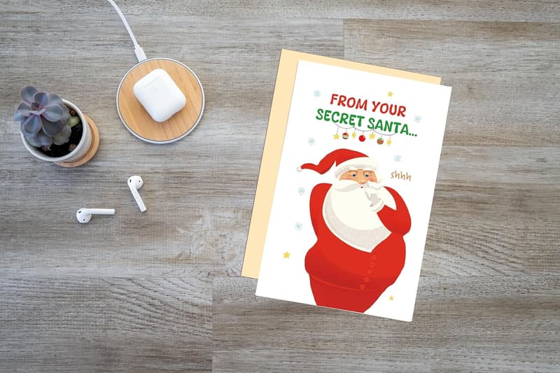 Christmas Secret Santa Card - Funny Holiday Greeting Card