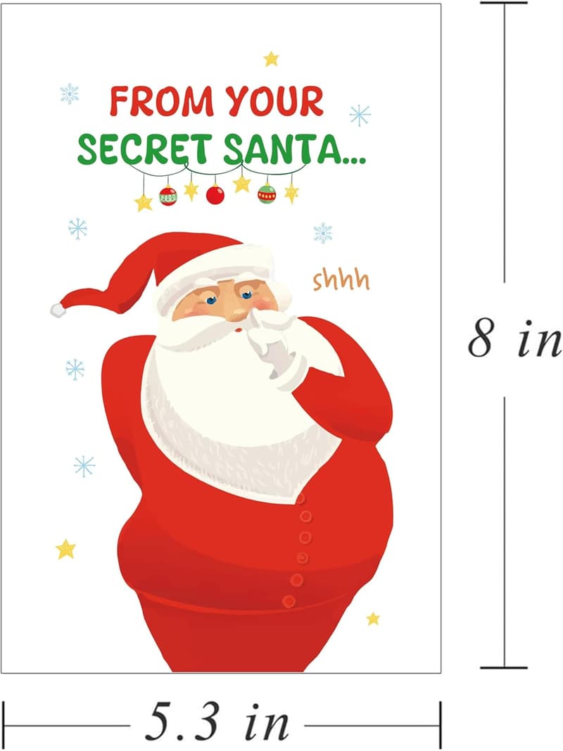 Christmas Secret Santa Card - Funny Holiday Greeting Card