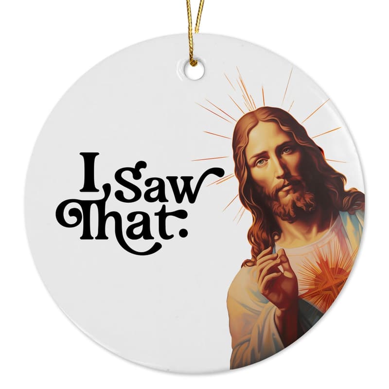 Funny Jesus Ornament 2025 - Unique Christmas Gift for All