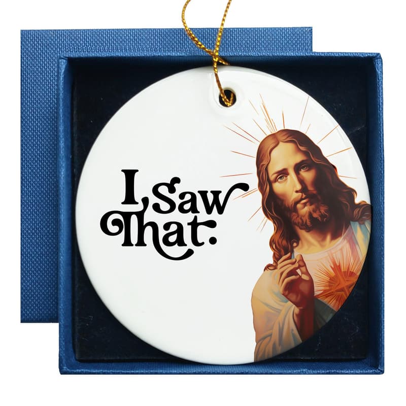 Funny Jesus Ornament 2025 - Unique Christmas Gift for All