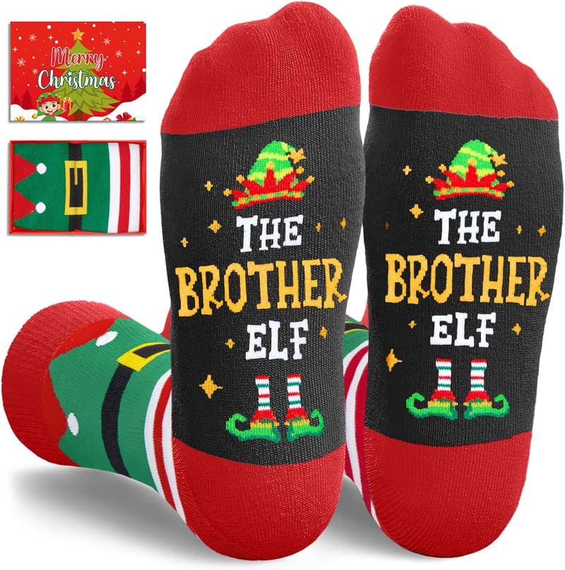 Red Stocking Socks for Men – Christmas Secret Santa Gift