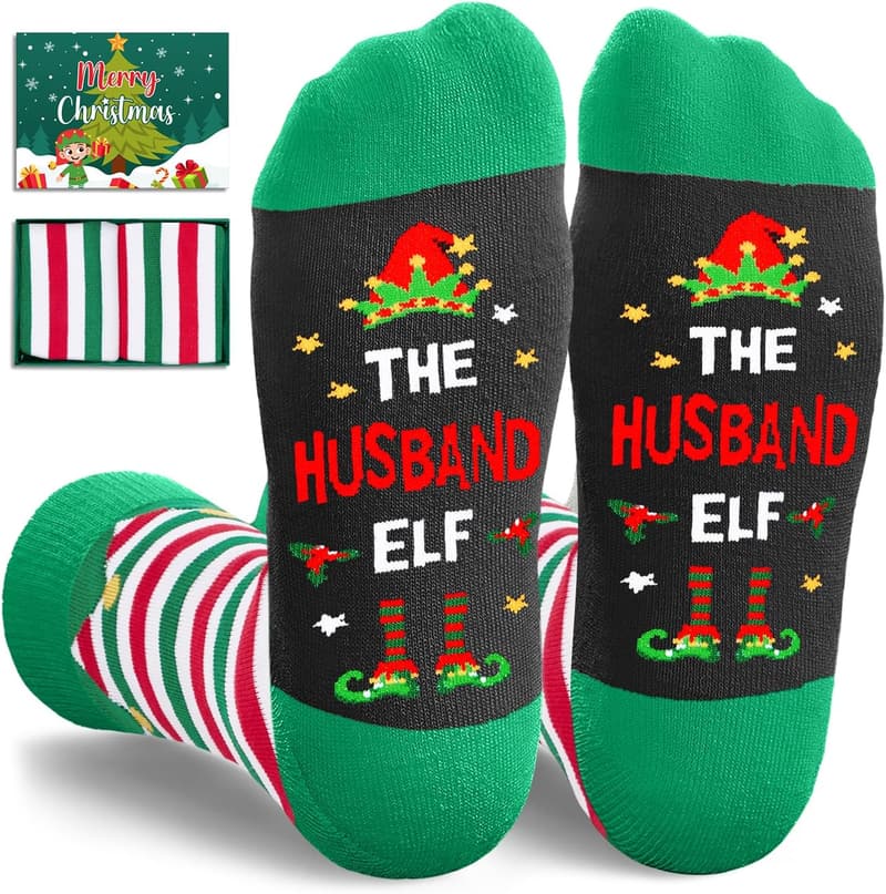 Men's Christmas Stocking Socks - Fun Secret Santa Gifts