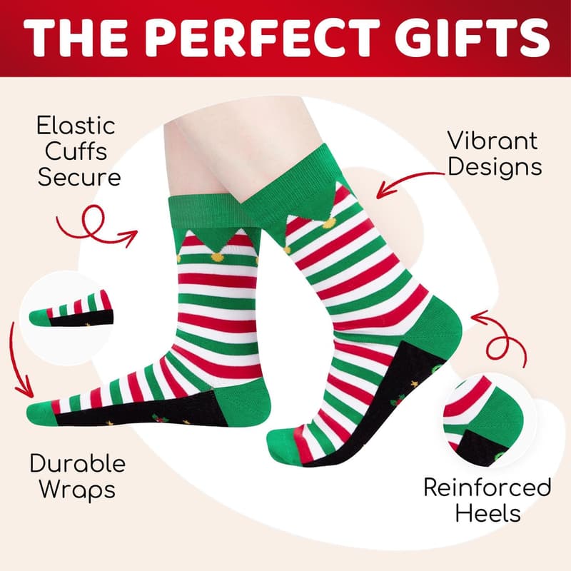 Men's Christmas Stocking Socks - Fun Secret Santa Gifts
