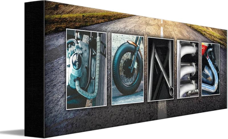 Personalized Motorcycle Name Art Print for Enthusiasts