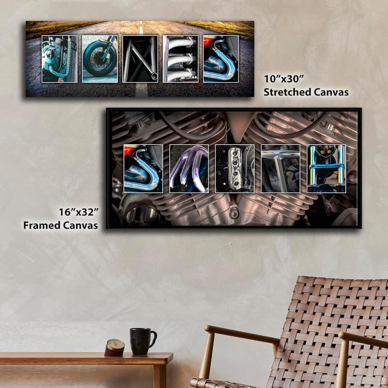 Personalized Motorcycle Name Art Print for Enthusiasts