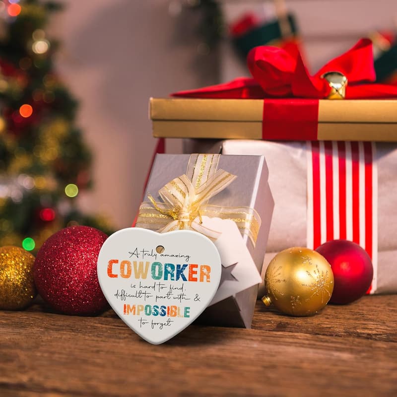 Funny Ceramic Ornament for Coworker Leaving or Christmas Gift