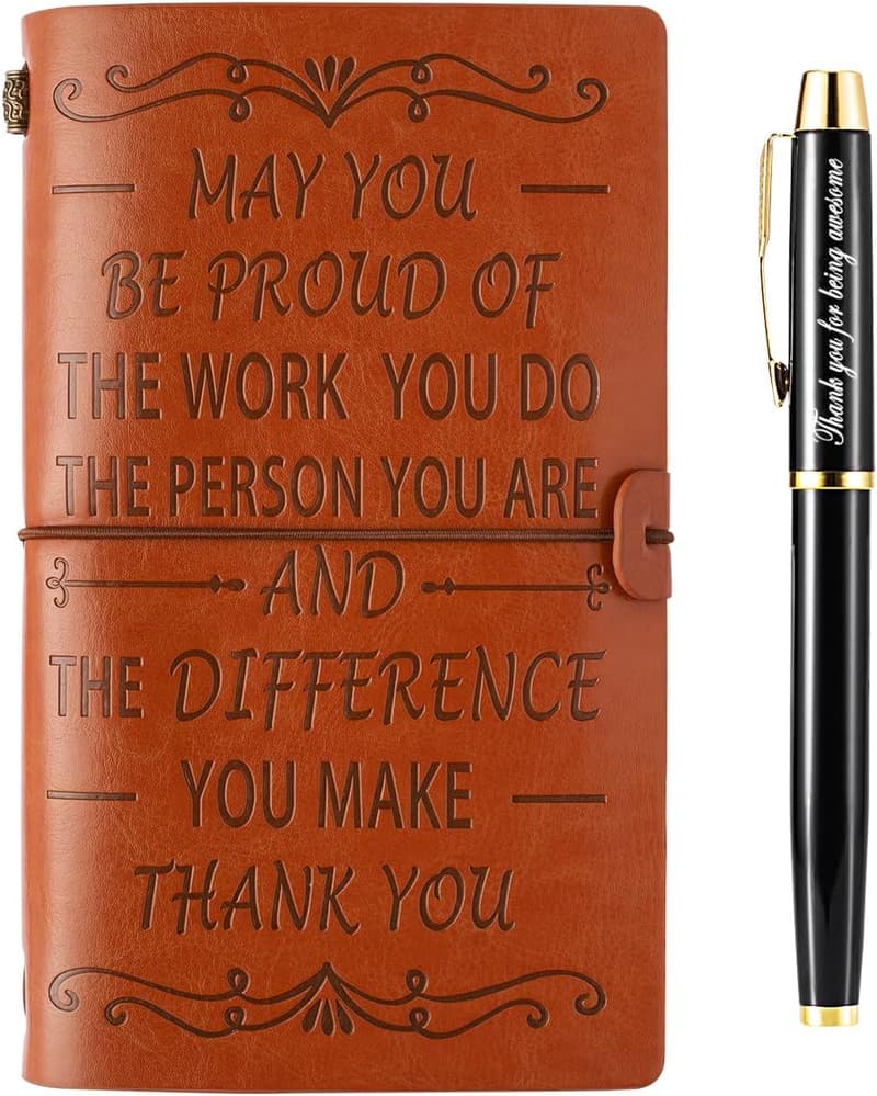 Inspirational Leather Journal for Employee Appreciation
