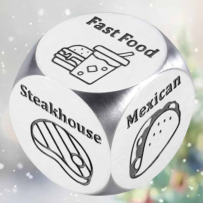 Christmas Gift Exchange Dice - Fun White Elephant Food Decider