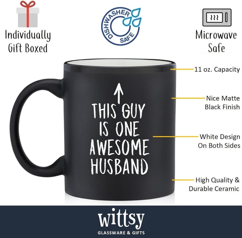 Funny Coffee Mug for Husband - Unique Anniversary Gift