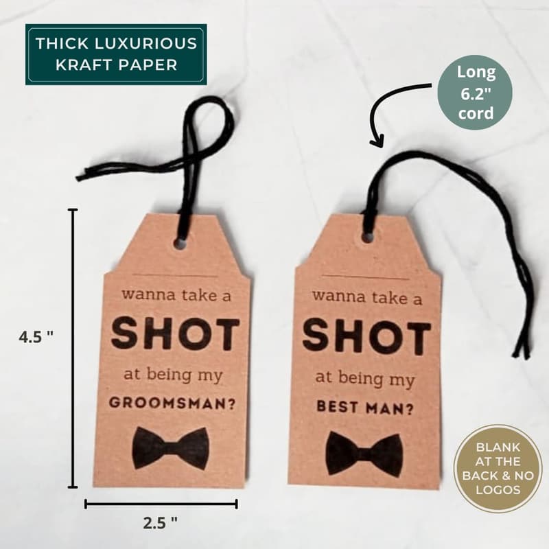 Groomsman Proposal Tags Set of 10 - Will You Be My Groomsman?