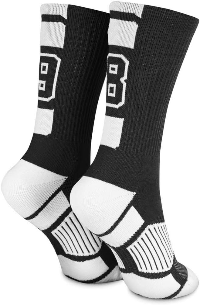 Custom Team Performance Socks - Black | Choose Your Number