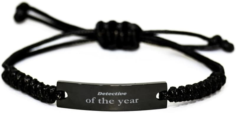 Detective Black Rope Bracelet - Gifts for Mystery Lovers